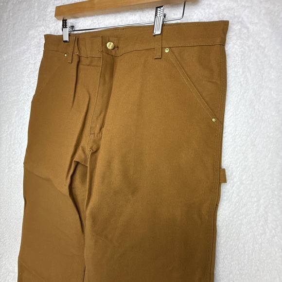 Carhartt B02 BRN Traditional Duck Work Dungaree Single Knee Pants 36x30 NWT NOS